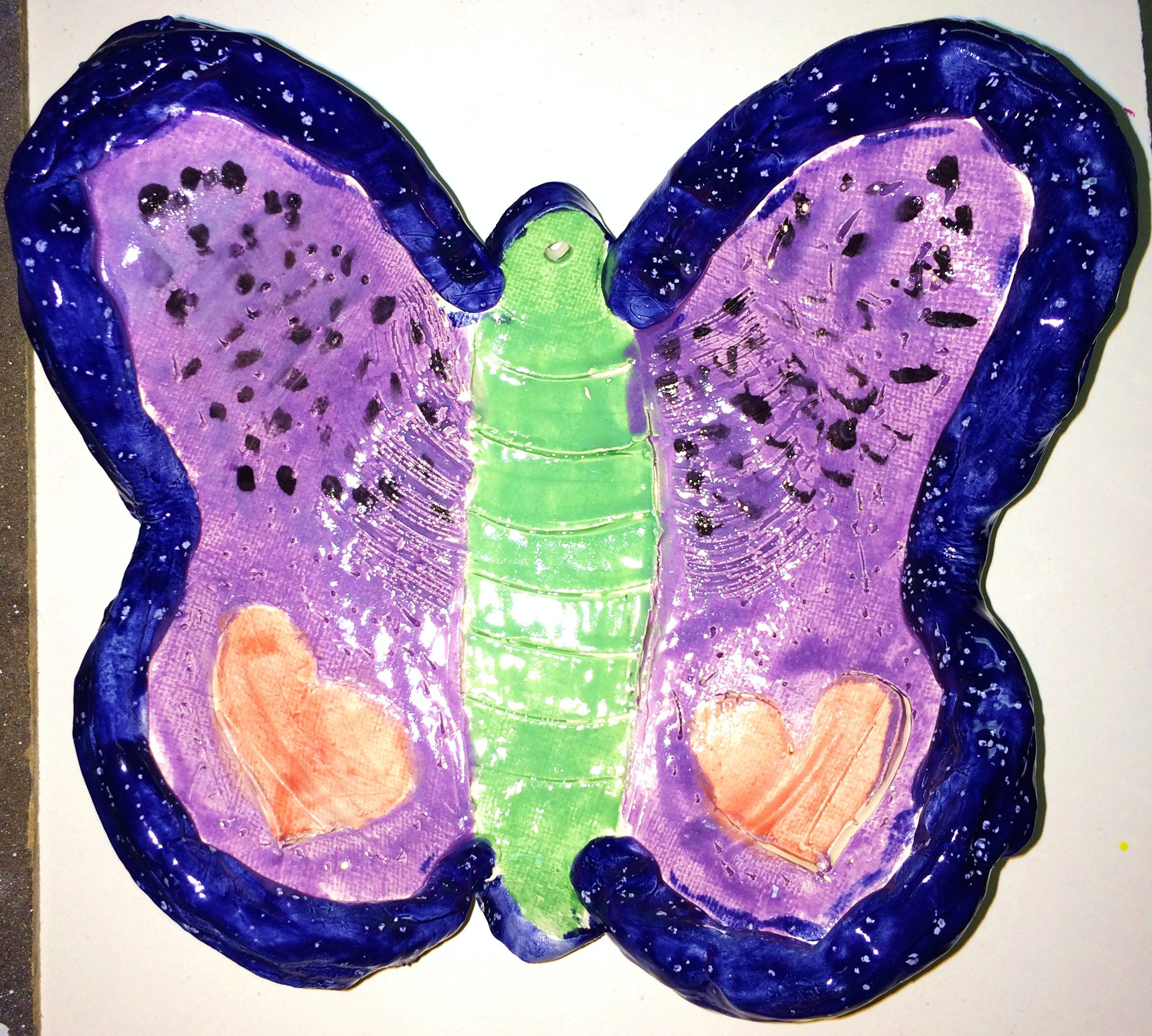 Ceramic Clay Butterfly Bowls Glazed - Create Art With ME