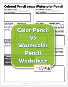 Colored Pencil versus Watercolor Pencil Worksheet