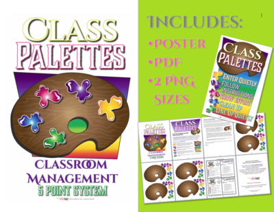 Art Classroom Management Palette System Poster